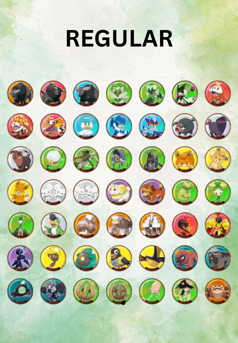 (BOUNTY OPEN LIVE) S-Chinese Paldea Metal Magnetic Sticker Set (trading cards)